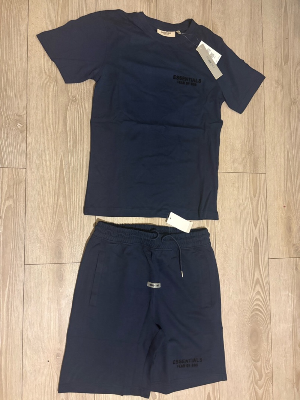 Essentials navy blue short set